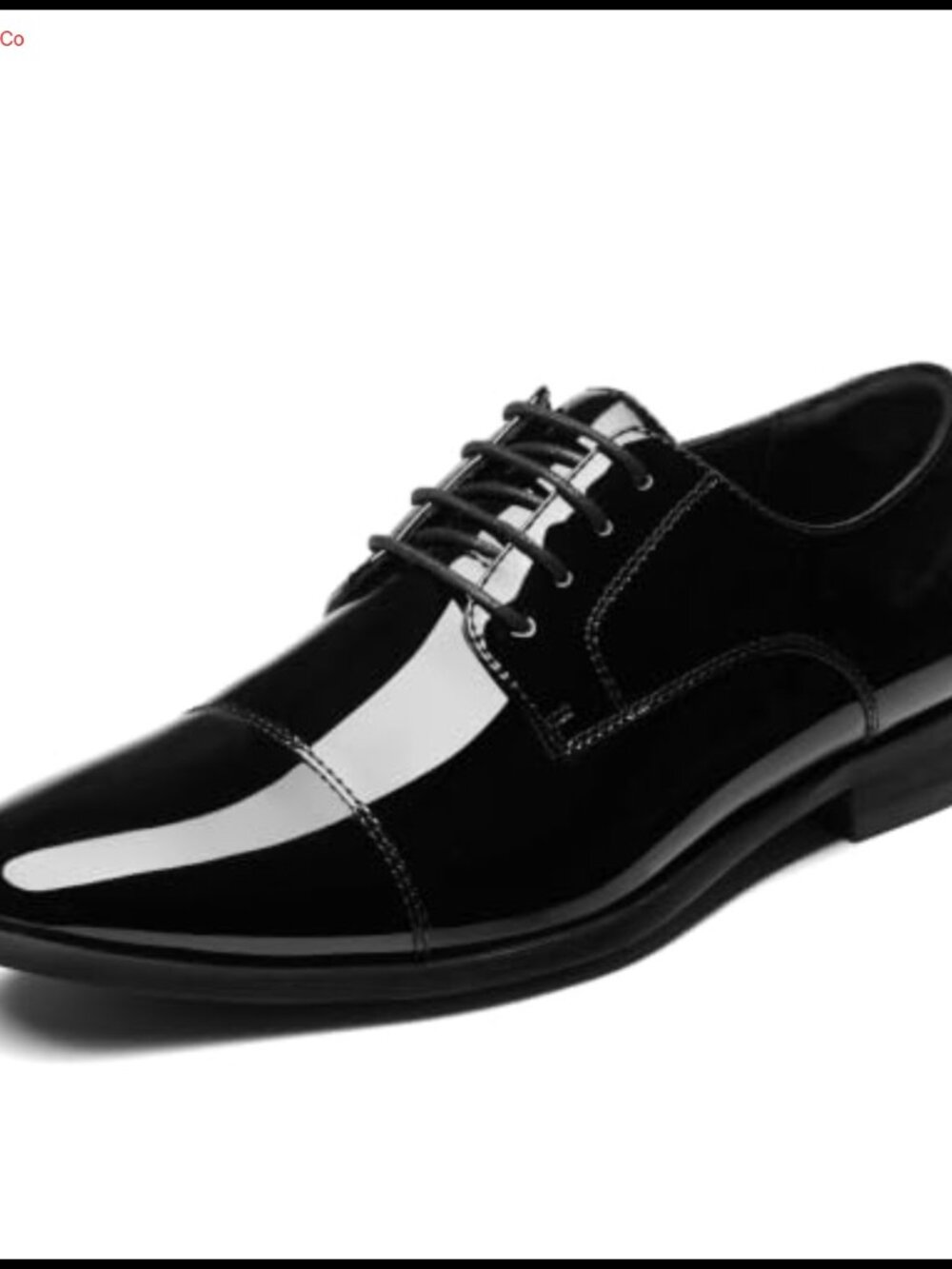 Men's Tuxedo Oxford dress shoes patent leather cap toe formal